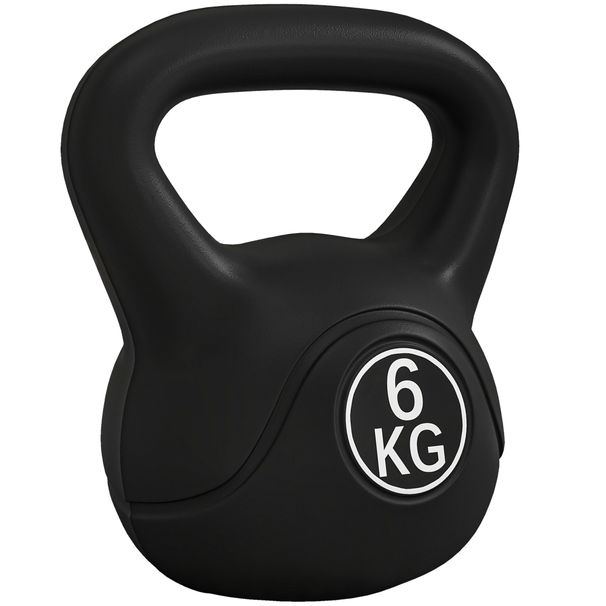 Pesa Rusa De 6 Kg Kettlebell Relleno De Arena Con Mango Ancho Antideslizante Para Entrenamiento 20x13x22 Cm_desvips.com