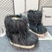 Warm Snow For Women With Internal Height Increase, Moon 2025 Winter New High-End Niche Ugly-Cute Boots, Ski High Boots_desvips.com