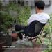 Ultralight Folding Moon Chair Portable Camping Chair For Fishing Sketching Nap Compact Foldable Outdoor Lounge Chair_desvips.com