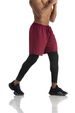Men's 2-In-1 Compression Tights - Quick-Dry & Stretch For Running & Gym (European Fit High Waist Black/Blue)_desvips.com