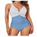 One Piece Swimsuit For Women Twisted Tight Fitting Sexy Halter Neck Solid Color Backless Hot Selling Item_desvips.com