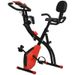HOMCOM Foldable Exercise Bike, 8 Levels Of Magnetic Resistance, Hand Pulse Sensors_desvips.com