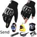 Motorcycle Full Protective Long Outdoor Sports Breathable Half Finger Gloves For Men, All Seasons_desvips.com