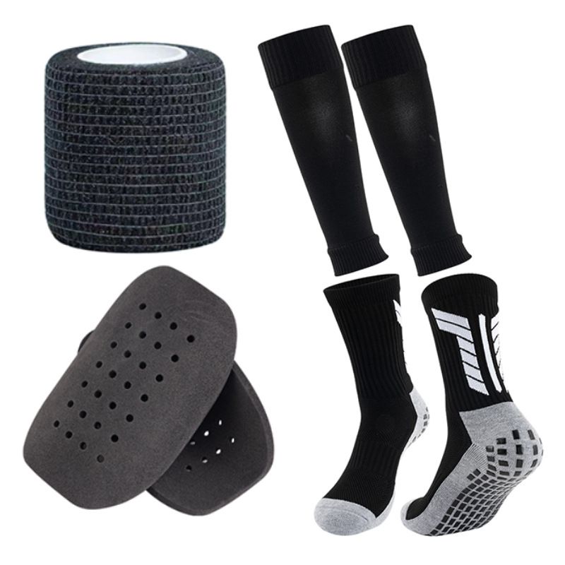 Adult thickened short leg football socks strap set men's and women's adhesive non-slip socks_desvips.com