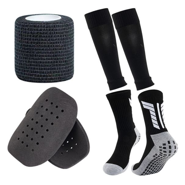 Adult thickened short leg football socks strap set men's and women's adhesive non-slip socks_desvips.com