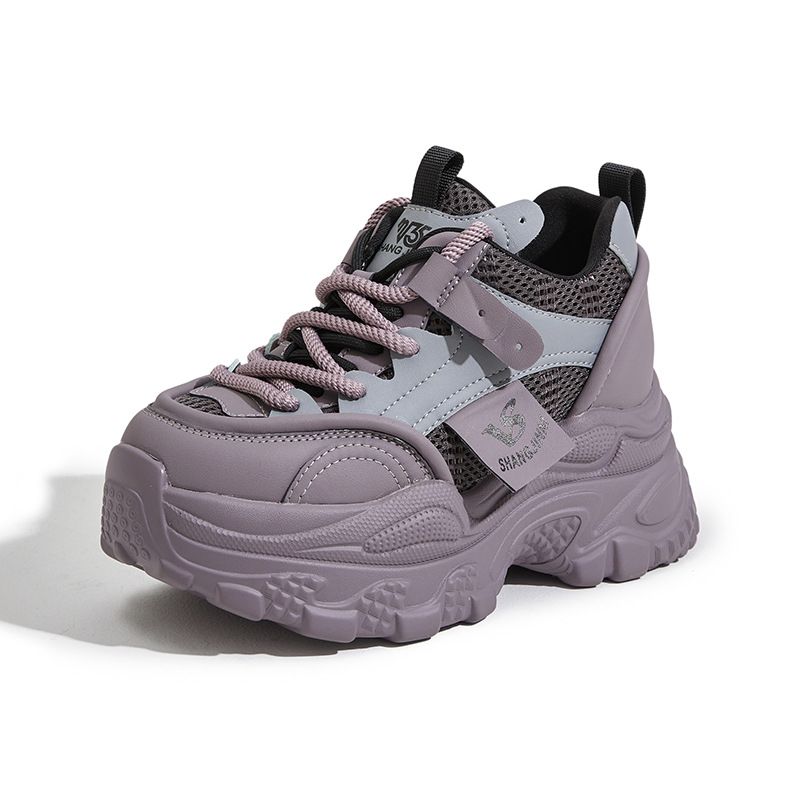 Thick Soled Dad For Women In The Spring Of 2024, Short And Height Increasing Women's, Versatile Sponge Cake Casual_desvips.com