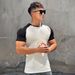 Muscle Exercise Semi-tight Fitness Short-sleeve Men's Basketball Autumn Running Training Color-block Striped Stretch_desvips.com
