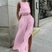 Women's Clothing all-match slit slim solid color suit _desvips.com