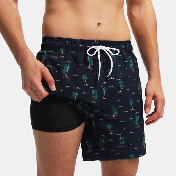 Quarter-length Quick-dry Men's Mesh European And American Large Size Swim Summer Beach Shorts, Casual Shorts_desvips.com