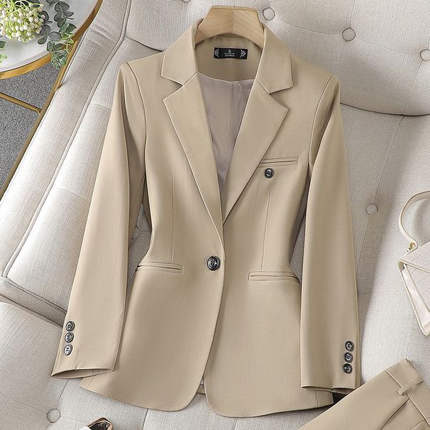 Women's Clothing long sleeved professional suits and trousers formal suits for interview sales work clothes _desvips.com