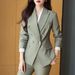 women's clothing autumn suit for women new mid leng ardigan jacket with high necked sweater slim wide leg pants three piece suit_desvips.com