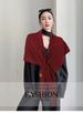 Lazy Going Out On The Street, Including Wool Triangle Scarf, Women's Autumn And Winter Neck Guards, Warm Neck Scarves, Solid Color Shawls_desvips.com