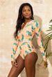 One-Piece Suits New Long Sleeved Surfing Suit Women's One Piece Printed Swimsuit Zipper Diving Suit Swimsuit Hot Style_desvips.com