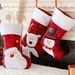 001 Qiaoding Decoration Big Red Christmas Eve Hanging Bedside Gift Bag Machine Embroidered Socks_desvips.com