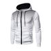 Polka Dot Autumn Winter New Men's Casual Cardigan Hooded Sweatshirt Printed Youth Jacket_desvips.com