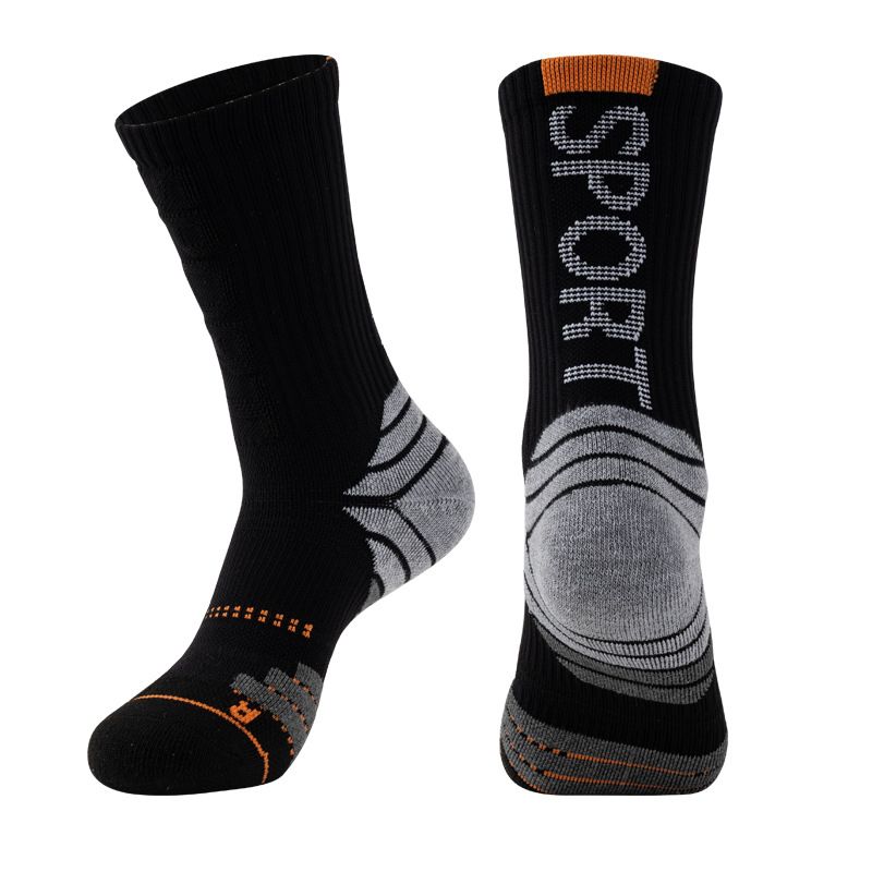Men's College Student Basketball Socks American Style High Top Professional Training Socks with Towel Sole Elite Running Socks_desvips.com