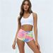 Summer Women Sexy Tie-Dye Side Tie Sports Shorts Nightclub Hip-Lifting Plus Size_desvips.com