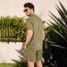 Men's Clothing Linen Short Sleeve Shirt Set Linen Summer Loose Casual Cotton Linen Cardigan Shirt Shorts_desvips.com