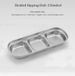 304 Stainless Steel Condiment Dish - 2/3 Compartment Sauce Plate For Camping & BBQ Durable Rust-Proof Easy To Clean_desvips.com