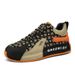 2025 Fashion Sneakers Men's Artificial PU Splicing Low Help Lace-Up Non-Slip Lightweight Running Shoes 39-44_desvips.com