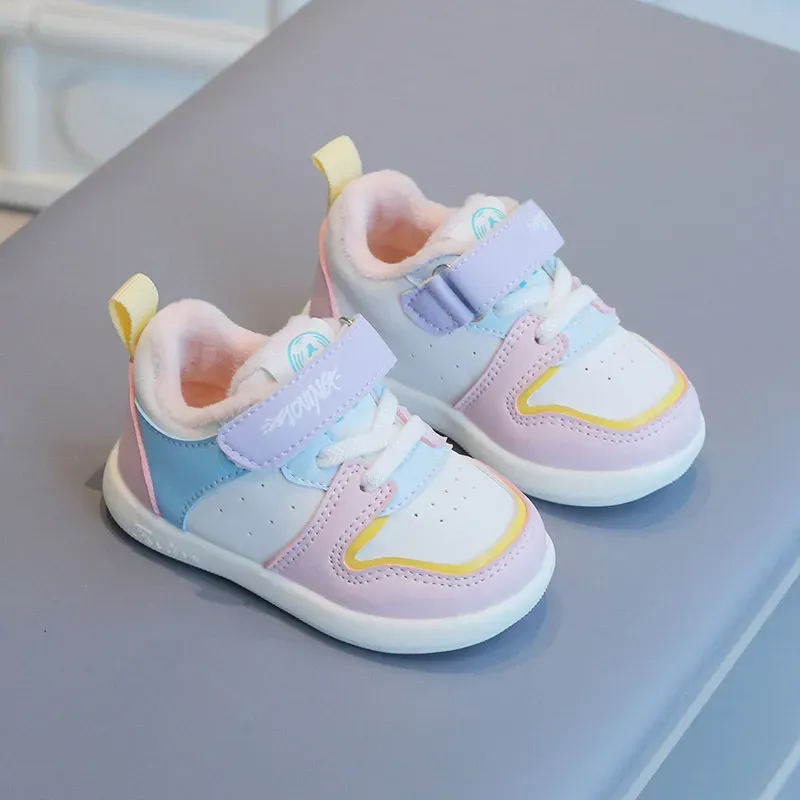 Toddler Shoes Baby Kids Winter Cotton Casual Sneakers Thick Warm Anti-slip First Step Footwear Cutefeet Trainers For_desvips.com