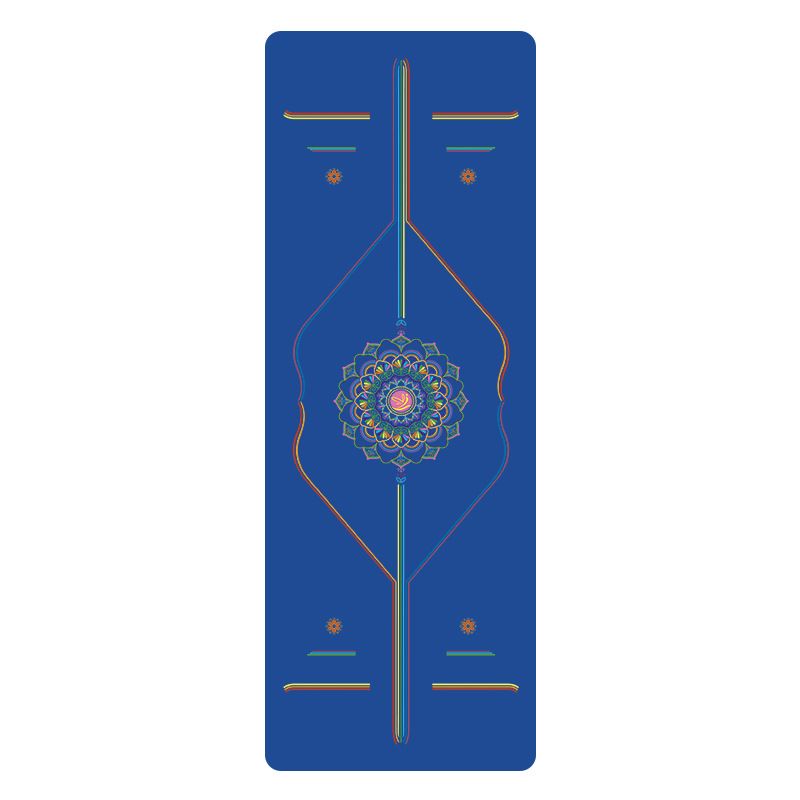 Spot Rainbow Yoga Mat PU Natural Rubber Non Slip Sports Fitness Mat Body Line Thickened Local Tyrant Mat_desvips.com