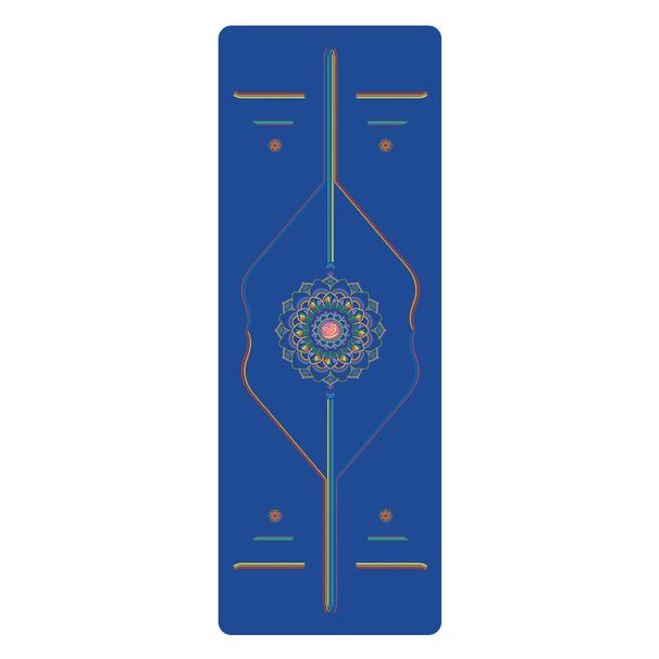 Spot Rainbow Yoga Mat PU Natural Rubber Non Slip Sports Fitness Mat Body Line Thickened Local Tyrant Mat_desvips.com