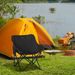 Campingstuhl Faltbarer Gartenstuhl Mit Seitentasche, Stahlbeine, Klappsessel Mit Tragetasche Für Pool, Strand, Oxford, Schwarz_desvips.com