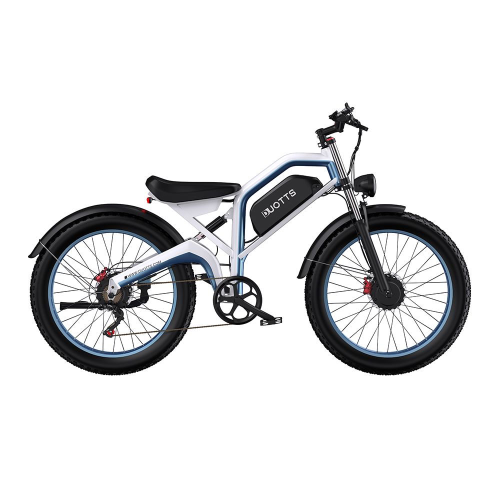 DUOTTS N26 E-Mountain Bike 48V 20Ah Battery 750W*2 Dual Motors 55km/h Max Speed Hydraulic Brake Dual Suspension 26×4.0"Fat Tires Electric Bicycle_desvips.com
