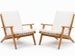 Devoko Adirondack Chairs Set Of 2, PE Leather Outdoor Chairs With Cushions_desvips.com