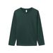 300g Overweight Pound Thickened Cotton Long Sleeve T-shirt Women's Autumn And Winter Loose White Couple Outfit Base Shirt_desvips.com
