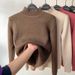 Women's Fleece-Lined High Neck Sweater - Warm Winter Knit Pullover With Soft Thermal Fabric, Cozy Casual Turtleneck Top For Cold Weather_desvips.com
