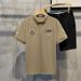 High-end All-cotton Polo Shirt For Men, Summer Trendy Embroidered Short-sleeved Men's Top, New Style, Turn-down Collar Short Sleeve_desvips.com