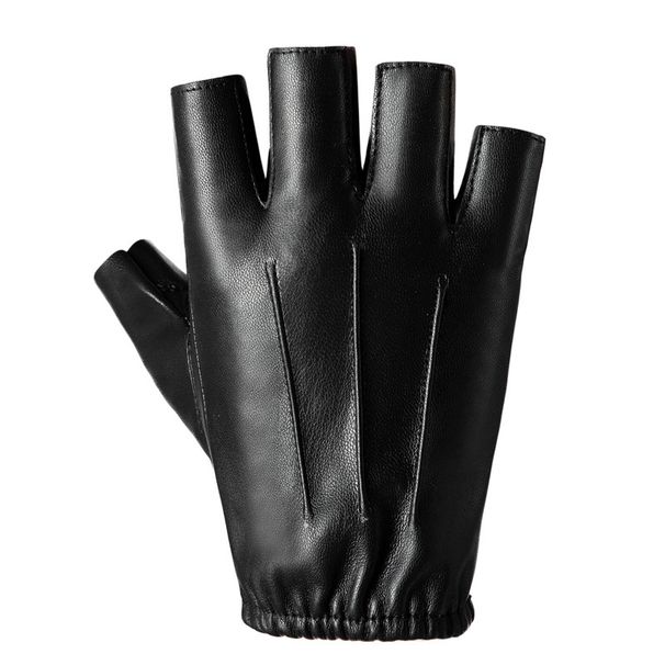 PU Leather Half Gloves For Men And Women, Fitness Sports Fishing Tactical Finger Outdoor Cycling Gloves, Non-Slip_desvips.com