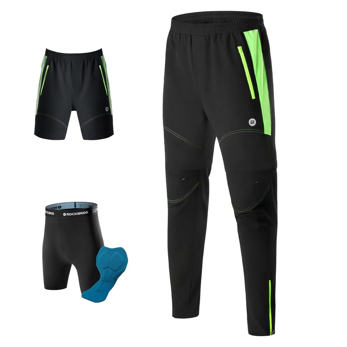 ROCKBROS Cycling Shorts With Detachable Shorts Fleece Multifunctional Shorts Outdoors_desvips.com