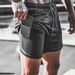 Men's Quick-Dry Running Shorts - 2-Layer Mesh Liner For Gym & Beach (European Fit UPF50+ Black/Blue S-XXL)_desvips.com