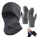 Sports Face Masks Three Piece Set Of Autumn Winter Proof Warm Headgear Motorcycle Riding Mask Sports Polar Fleece Neck Protection Touch Screen Gloves_desvips.com