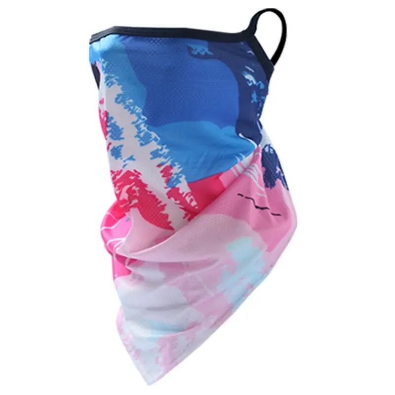 Cycling Face Mask Running Sun Protection UV Breathable Ear Hanging Triangle Scarf Unisex Mouth Nose Dustproof Neck Cover_desvips.com