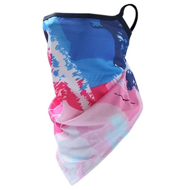 Cycling Face Mask Running Sun Protection UV Breathable Ear Hanging Triangle Scarf Unisex Mouth Nose Dustproof Neck Cover_desvips.com