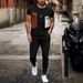 Men's Clothing loose sports suit 3D digital printing personalized fashion short-sleeved trousers_desvips.com