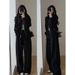 Early Autumn Outfit Set: Tea Style High-End Hoodie Sweatshirt And Wide-Leg Pants Two-Piece Sports Casual Set For Women_desvips.com