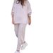 Women's Fashion Solid Color Pullover Loose Casual Sports Pants Suit_desvips.com
