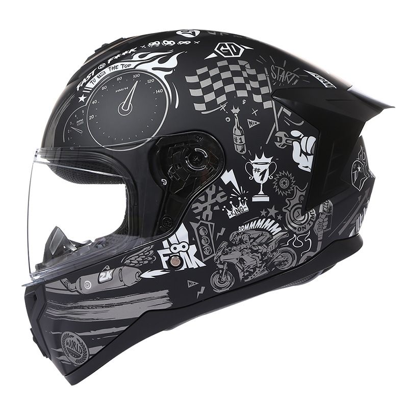 Motorcycle helmet full helmet autumn new men and women personality helmet four seasons general purpose motorcycle full helmet_desvips.com
