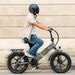 Hillmiles Mile 2 Foldable E-Bike 36V 13Ah Battery 250W 100KM Range Dual Suspension 20*3.0" All Terrain Fat Tires Commuting Electric Bicycle_desvips.com