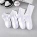 Middle Tube Socks For Men And Women For Spring, Summer And Autumn Thick Thread Deodorizing, Sweat Absorbing Breathable High Elastic Sports Socks_desvips.com