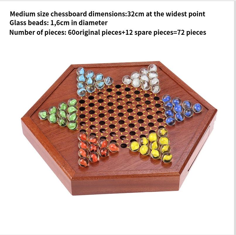 Same Style Luxury Drawer Easy Storage Solid Wood Rosewood Chinese Checkers Acrylic Beads Educational Chess_desvips.com
