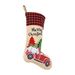 001 Cross-Border Decoration Supplies Forest Old Man Car Burlap Christmas Socks Gift Bag_desvips.com