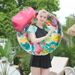 Glitter Flamingo Pool Float For Adults - Oversized Inflatable Lounger With Backrest & Cup Holder (Thickened PVC Supports 300lbs)_desvips.com