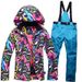001 New Women's Korean Winter Outdoor Snowboard And Skiing Warm Thickened Ski Suit For Women_desvips.com