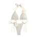 New Three-dimensional Floral Women's Swimsuit Bikini Set_desvips.com